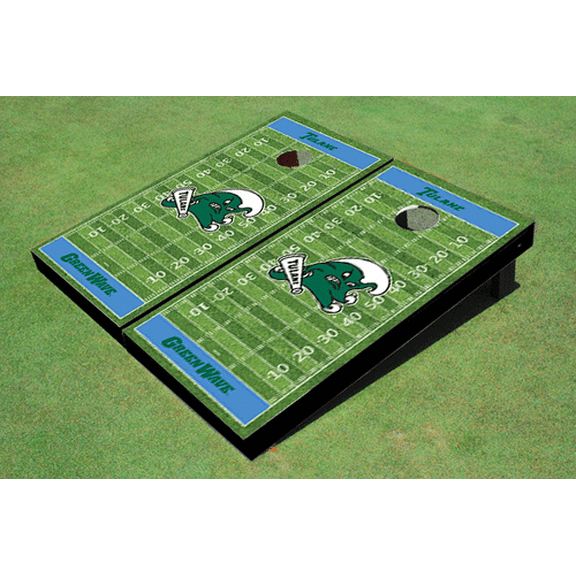 Tulane University UNC Matching Football Field Custom Cornhole Boards