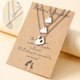 thumbnail image 1 of XWSHYW Collares Colgantes Juego de 3 Piezas de Collar con Tarjeta para Padres E Hijos, Hueco, de Acero Inoxidable, En Forma de Corazón, para El Día de La Madre., 1 of 6