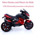 thumbnail image 5 of HappyToysWorldKids Electric Motorcycle 3 Wheels, Ride On Toy with App Control & Music, Light-Up Wheels for Boys Girls Ages 3-8, Battery Powered Motorbike with Safety Training Wheels, 5 of 7