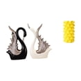 thumbnail image 1 of Elegante jarrón de cisne de cerámica, escultura para arreglos florales, adorno de escritorio, decoración de aniversario, contenedor de mesa de, 1 of 8