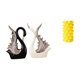 thumbnail image 1 of Elegante jarrón de cisne de cerámica, escultura para arreglos florales, adorno de escritorio, decoración de aniversario, contenedor de mesa de, 1 of 8