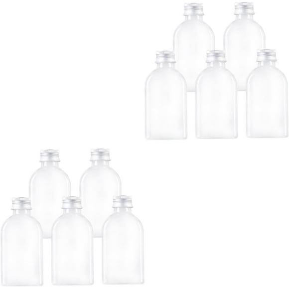 FYBTOF 10 pcs Drink Bottle refillable Cosmetic Bottles Water Bottle Storage Square Water Bottle Glass Bottle Small Bottles 8 oz Water Bottles Clamshell Conditioner The pet Lotion-4037