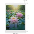 thumbnail image 2 of Diamond Art Kit for Adults, Pink Lotus Blooms In Sunlight Pond Diamond Painting for Adults Beginners, 5D DIY Diamond Art Painting Kits, Colorful Diamond Painting Craft for Home Decor 12x16, 2 of 7