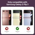 thumbnail image 3 of for Galaxy Z Flip 3 Case, Liquid Silicone Case for Samsung Galaxy Z Flip 3 5G Slim case Shockproof Protective Soft Silicone Rubber- Light Purple, 3 of 13
