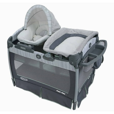Graco Pack 'n Play Playard with Nuzzle Nest Sway Seat Play Yard, Mason