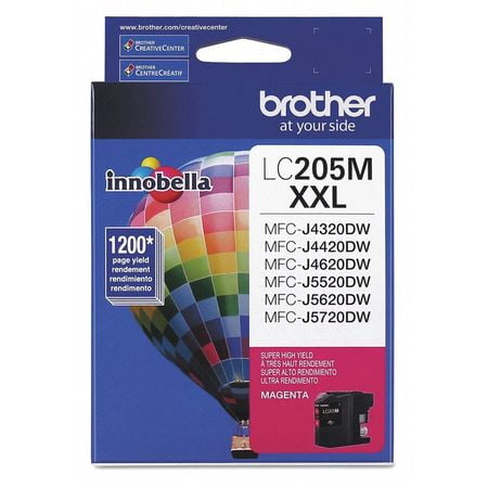 BROTHER LC205M Ink Cartridge,1200 Page-Yield,Magenta