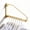 Brushed Gold-Triangle, variant on Chrome Triangle Wall Mounted Swing Arm Clothes Rack Space Saver