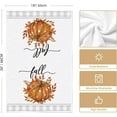 thumbnail image 6 of Orange Buffalo Plaid Polka Dot Pumpkin Fall Kitchen Towels Dish Towels, 18x26 Inch Farmhouse Eucalyptus Leaves Decoration Hand Towels Set of 4, 6 of 6