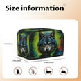 thumbnail image 4 of Toaster Covers 2 Slice, Realistic Style Wolf Warrior Waterproof Bread Machine Cover Fits for Standard 2 Slice Toasters, Home Decor Toaster Protection with Hanging Rope, 4 of 7