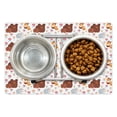 thumbnail image 1 of Animal Pet Mat for Food and Water, Mothers Day with Baby and Mom Maternal Children Fox Rabbit Flowers Family Concept, Non-Slip Rubber Mat for Dogs and Cats, 18" X 12", by Ambesonne, 1 of 2