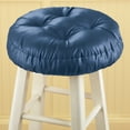 thumbnail image 2 of Collections Etc Foam-Padded Thick Waterproof Barstool Seat Cover Cushion with Slip Resistant Backing, Navy, 2 of 3