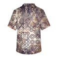 thumbnail image 3 of LINMOUA Plus Size Halloween Printed Scrub Working Uniform Tops For Men's Cross V-Neck Short Sleeve Fun T-Shirts Workwear Tee With Pockets, 3 of 3
