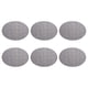 thumbnail image 1 of Naiovety 6 pack/lote manteles individuales ovalados fácil de lavar duradero elegante hogar y restaurante mantel de de fácil cuidado Mostrada gris-plata 45*32.5 cm, 1 of 6