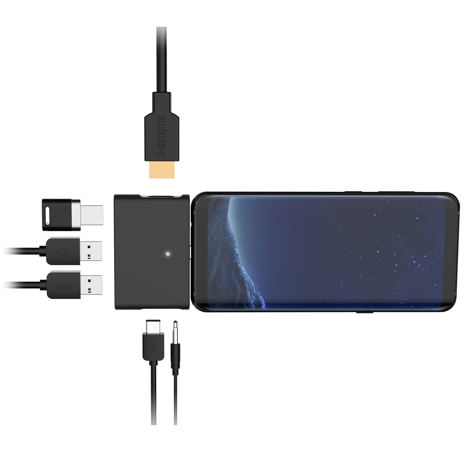 Usb-C / Type C Hub Adapter For Samsung Dex Station And Nintendo Switch  Docking - 4K Hdmi, Usb C (Power Delivery), 3 X Usb A 3.0 And 3.5Mm Audio  Jack - Walmart.Com