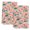Muted Coral, Emerald Green, variant on Palm Trees Kitchen Towels Set of 2, Summer Island Ocean Waves Pattern Rustic Absorbent Dish Towels for Kitchen, Microfiber Hand Towel, Quick Drying Tea Towel for Cleaning Decorative Dishcloths