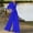 Blue, variant on Jumpsuits For Women Chiffon Elegant Sleeveless Long Pants One Piece Jumpsuits Baggy Overalls Crew Neck Walking Clothes For Wedding Travel Casual M