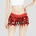 thumbnail image 2 of Fsqjgq Belly Dance Scarf Mini Skirts for Women Sweet Bellydance Wrap Performance Bling Sequins Skirt Noisy Yoga Class Skirts, 2 of 4