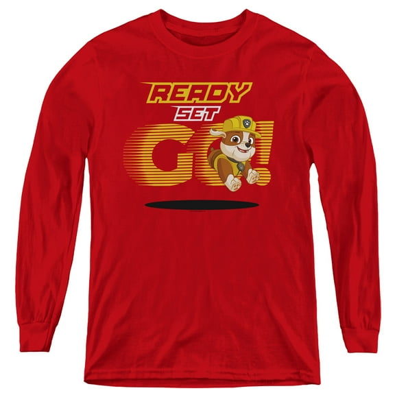 Paw Patrol Ready Set Go! Rubble Youth Long Sleeve T shirt