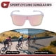 thumbnail image 3 of 1 juego de gafas de motocicleta anti-reflejo Tri-Acetato de Celulosa TR90 UV400 gafas de sol para ciclismo lente rosa marco blanco rosa, 3 of 6