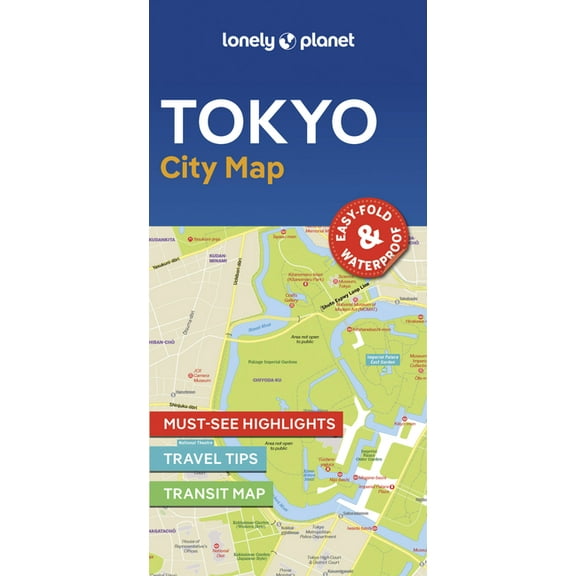 Compact City Planning Maps Lonely Planet Tokyo City Map: Durable, Waterproof, Easy-Fold Planning Map with Attractions & Walking Tours, (Paperback)
