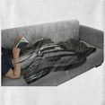 thumbnail image 6 of Black and White Soft Flannel Fleece Throw Blanket, Dark European Alleyway at Night Time Empty Street with Cobblestones, Cozy Plush for Indoor and Outdoor Use, 70" x 90", Black and White, by Ambesonne, 6 of 6