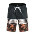 thumbnail image 3 of Ramiter Men'S Shorts Men's Summer Fashion Short Pant Casual lace-up Style Loose Short Solid Beach Casual Loose Pants Shorts Orange,4XL, 3 of 5