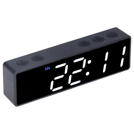 Riousery Training Timer LED Digital Multifunctional Electronic Desktop Clock for Bedroom Fitness Room Portable Interval Timer, 5.1 x 1.5 x 0.9 inches / 130 x 39 x 23.5 mm, Black/Green