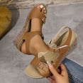 thumbnail image 5 of SDNall Women's Wedge Sandals with Arch Support, Comfortable Thick Heel Platform Sandals for Women, Adjustable Straps in Multiple Colors, 5 of 9