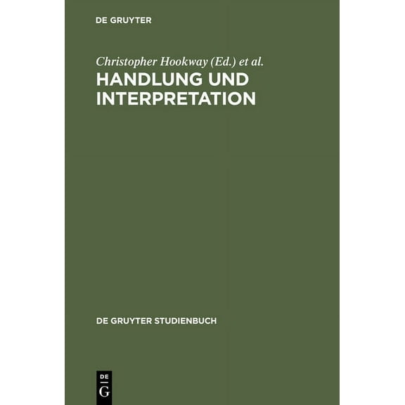 de Gruyter Studienbuch Handlung und Interpretation, (Hardcover)