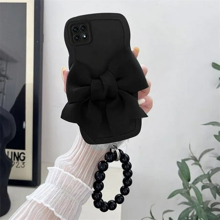 Bow Ring Chain Liquid Silicone Phone Case For Huawei HONOR 50 Lite 30 20 V20 V30 Pro 70 60 50 SE 50SE X10 X9 X8 X7 8X Soft Cover