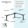 thumbnail image 3 of PROGRESSIVE DESK Bureau Debout en Forme L 78x72, Coin 3 Hauteur Réglable Bureau Exécutif Électrique - Cerise Foncée, Cadre Black, 3 of 9
