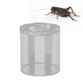 Cricket Terrarium Portable Transparent Spider Circular Acrylic Tank Keeper with Top Cover for