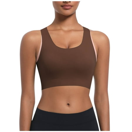 Uaswgudfs Womens U Neck Longline Sports Bra - U Back Workout Fitness Tank Tops Self-confidence Blouse