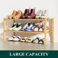 thumbnail image 5 of Smiry Shoe Rack 2 Tier, Stackable Bamboo Shoe Organizer, Shoe Storage for Closet, Entryway and Bedroom, Natural, 5 of 7
