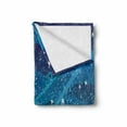 thumbnail image 2 of Starry Night Soft Flannel Fleece Blanket, Night Sky with Full Moon Astronomy Theme Dots Stripes Swirls Pattern, Cozy Plush for Indoor and Outdoor Use, 50" x 60", Blue Navy Blue White, by Ambesonne, 2 of 6