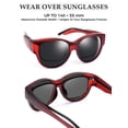 thumbnail image 3 of TINHAO Fit Over Glasses Sunglasses with Hard Case, Oversized Cat-Eye Polarized UV400 Wear Over Prescription Rx Glasses for Men Women, Gift Ready, 3 of 7
