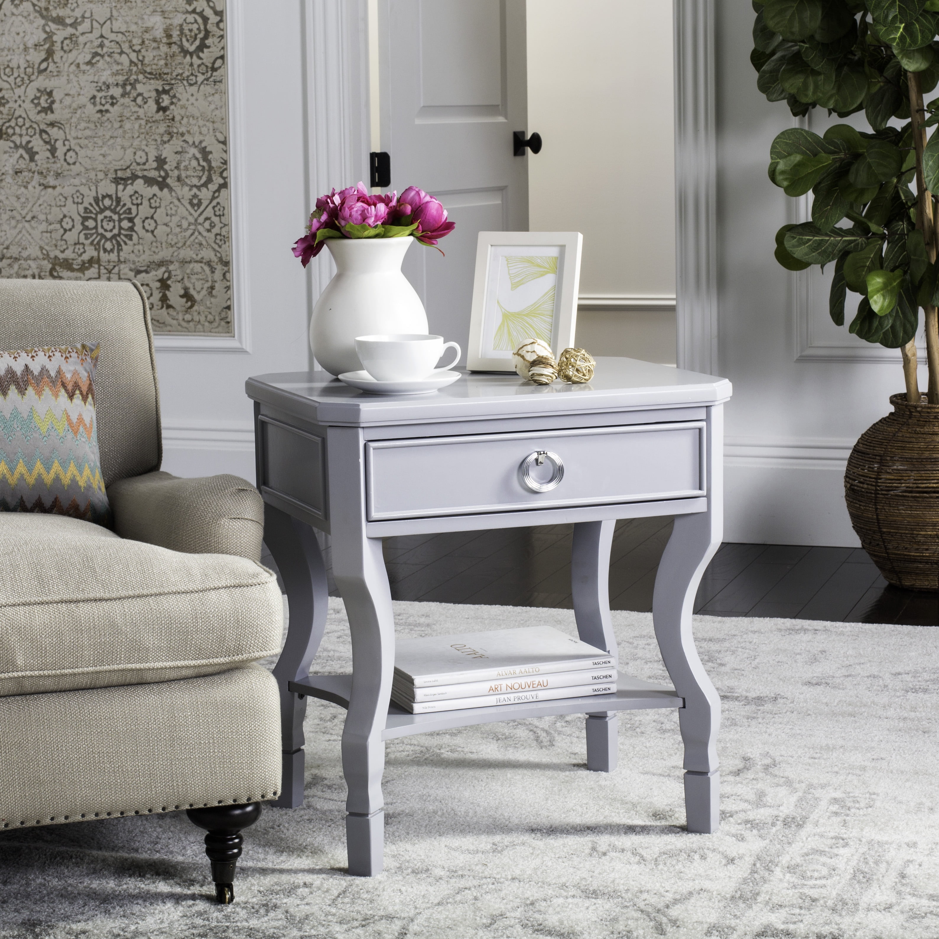 Safavieh Alaia Modern Glam One Drawer Night Stand