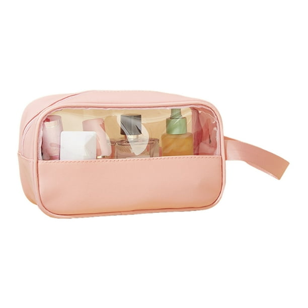 Bolsas de viaje transparentes Lisbinx para artículos de tocador, organizador de viaje semitransparente, impermeable y plegable para artículos de tocador y cosméticos.