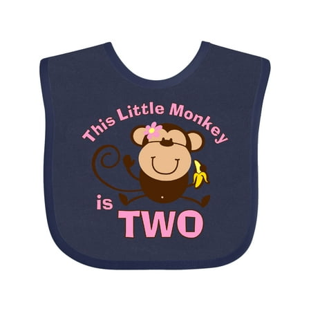 

Inktastic Little Monkey Girl 2nd Birthday Gift Baby Girl Bib