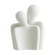 thumbnail image 1 of Estatua abstracta de pareja abrazándose, figura de cerámica creativa y única para regalo de boda. Blanco, 1 of 9