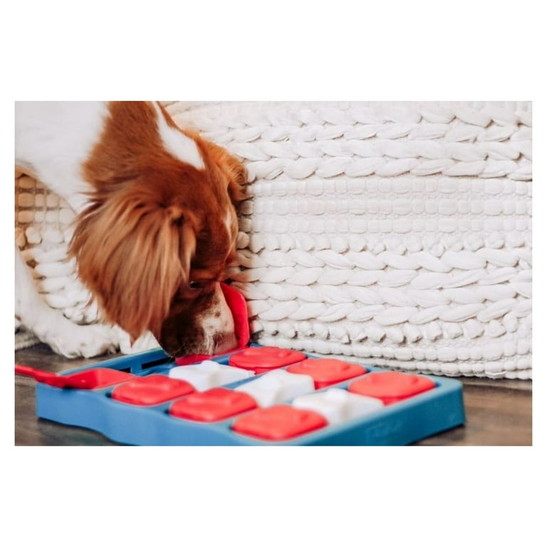 Dog Brick Interactive Treat Puzzle Dog Toy, Blue