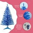 thumbnail image 6 of Lixhey 4ft Blue Artificial Halloween & Christmas Tree with Stand, Compact Design, Includes Separate String Lights (Not Pre-Lit), 6 of 7