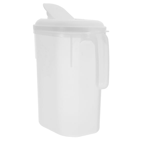 STOBOK Plastic Pitcher with Lid for Hot and Cold Water White Kitchen Jug
