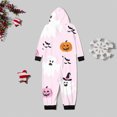 thumbnail image 4 of Family Halloween Pjs Matching Sets Halloween Print Long Sleeve Zippered One Piece Pajama Hooded Jumpsuit Winter Halloween Pjs Family Set, 4 of 4