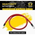 thumbnail image 3 of Red 4 Foot 2/0 AWG Battery Cable by Spartan Power Positive Only (4 FT 3/8" Ring Terminals), 3 of 7