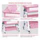thumbnail image 5 of Cuna Corral Para Bebé Cuna Mecedora Plegable Con Mosquitero Rosa, 5 of 5