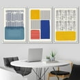 thumbnail image 2 of IDEA4WALL Framed Canvas Print Wall Art Set Mid-Century Color Block Black Stripe Collage Abstract Shapes Minimalism Boho Decorative for Living Room, Bedroom, Office - 16"x24"x3 White, 2 of 5