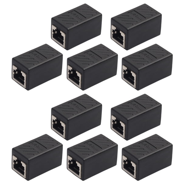 RJ45 Conector hembra a hembra Adaptador Ethernet Cable de extensión de extensión de red 8P8C 10PCS Scienceny DN1040-04