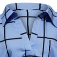 thumbnail image 5 of PVCS Womens Fashion V-neck Plaid Pocket Printing Short Sleeve Shirt, 5 of 5