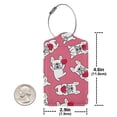 thumbnail image 2 of Rocae French Bulldog for Leather Luggage Baggage Tags ID Label Privacy Cover ID Label with Stainless Steel Loop and Address Card, 2 of 5